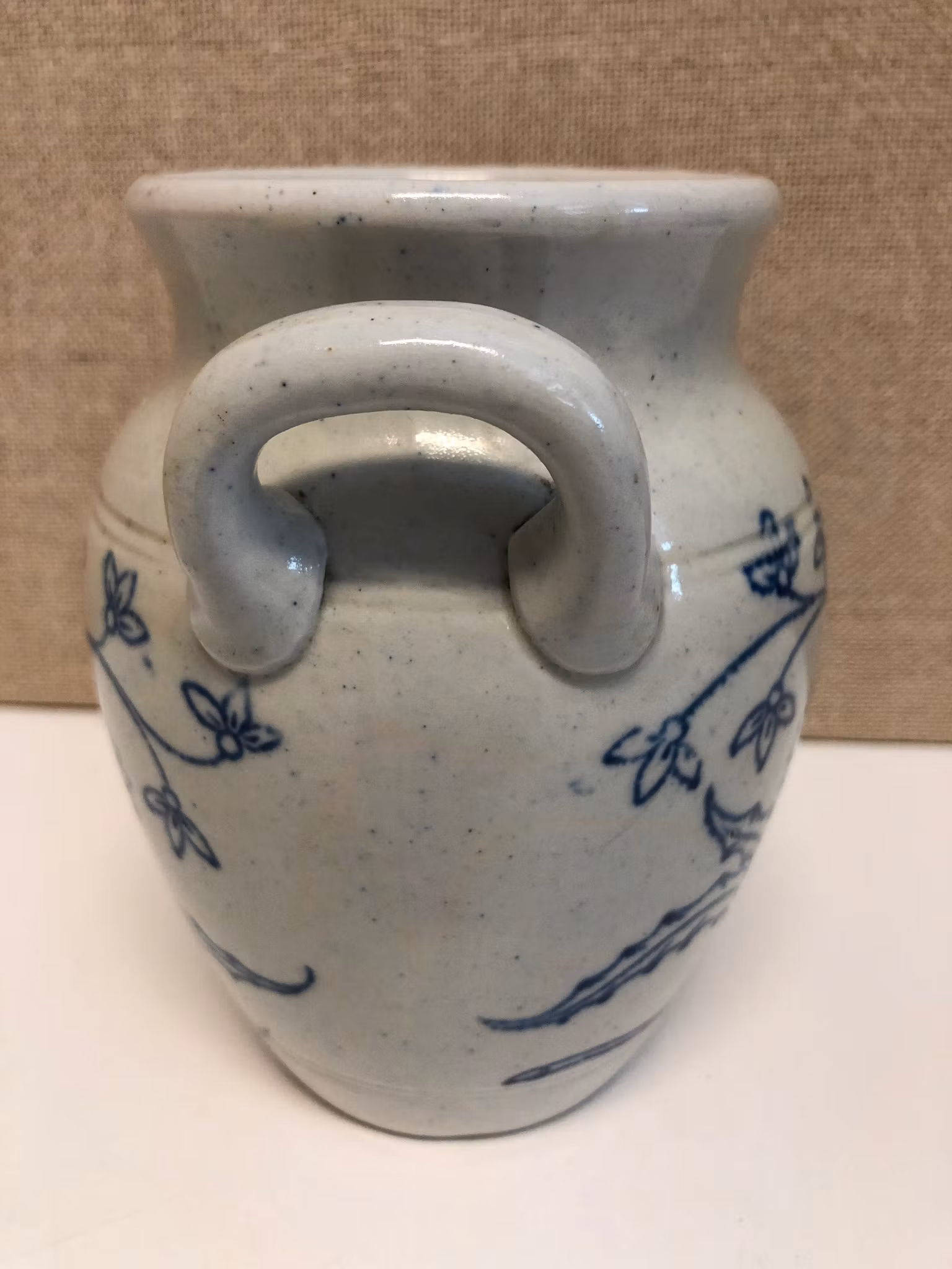 KRUKA, stengods, stolek 0,  "Blå vit", Gustavsberg, 18/1900-tal.