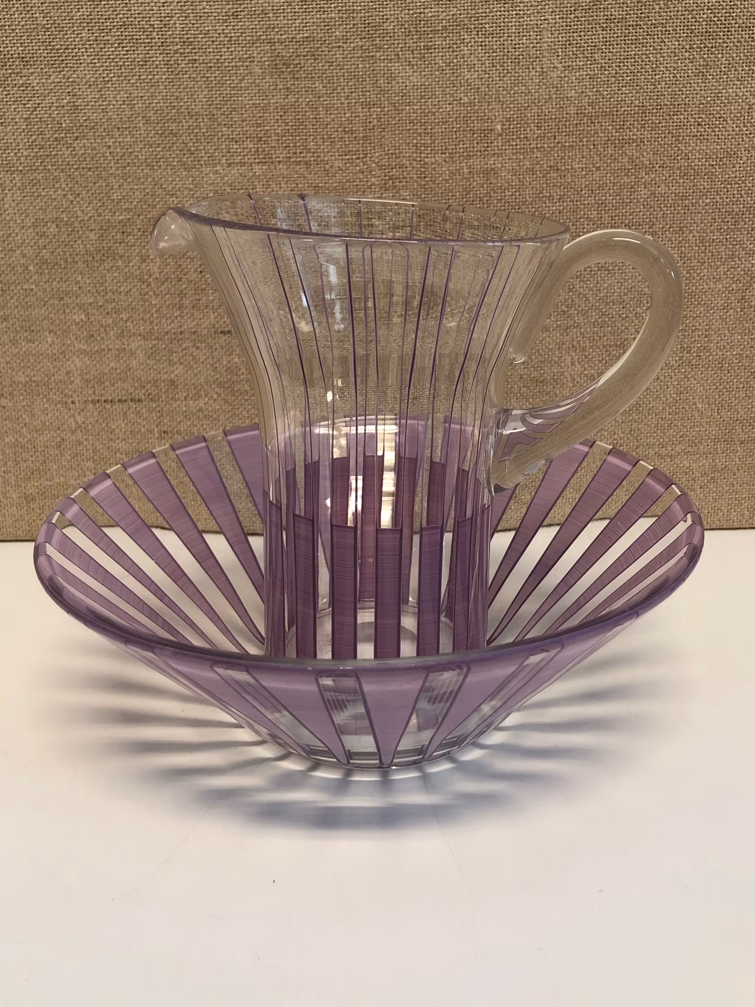 BENGT ORUP. Tillbringare och skål, glas, "Strikt", Johannesfors, 1950-tal.