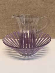 BENGT ORUP. Tillbringare och skål, glas, "Strikt", Johannesfors, 1950-tal.