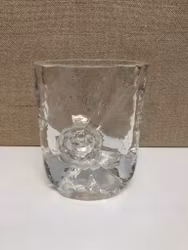 RUNE STRAND, Vase, glass, "Sunburst", signed, SEA Glasbruk.