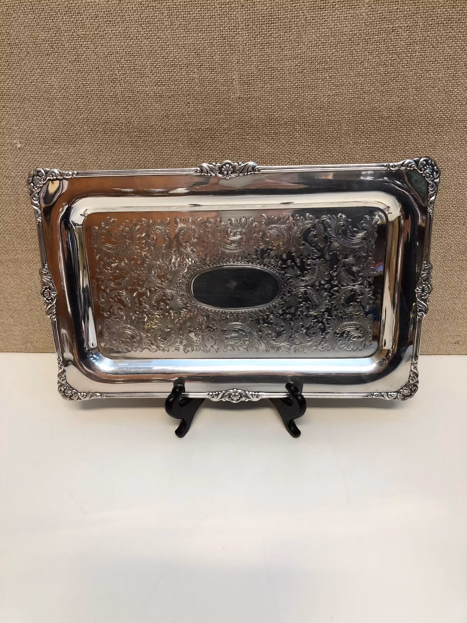 BRICKA, silver plate, 1900-talets andra hälft.