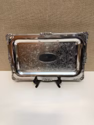 TRAY, silver plate, second half of the 20th century.