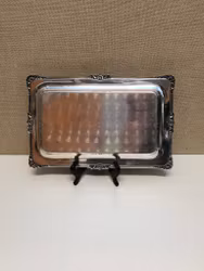 TRAY, silver plate, second half of the 20th century.