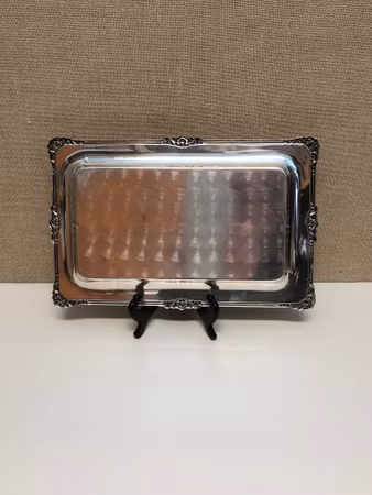 TRAY, silver plate, second half of the 20th century.