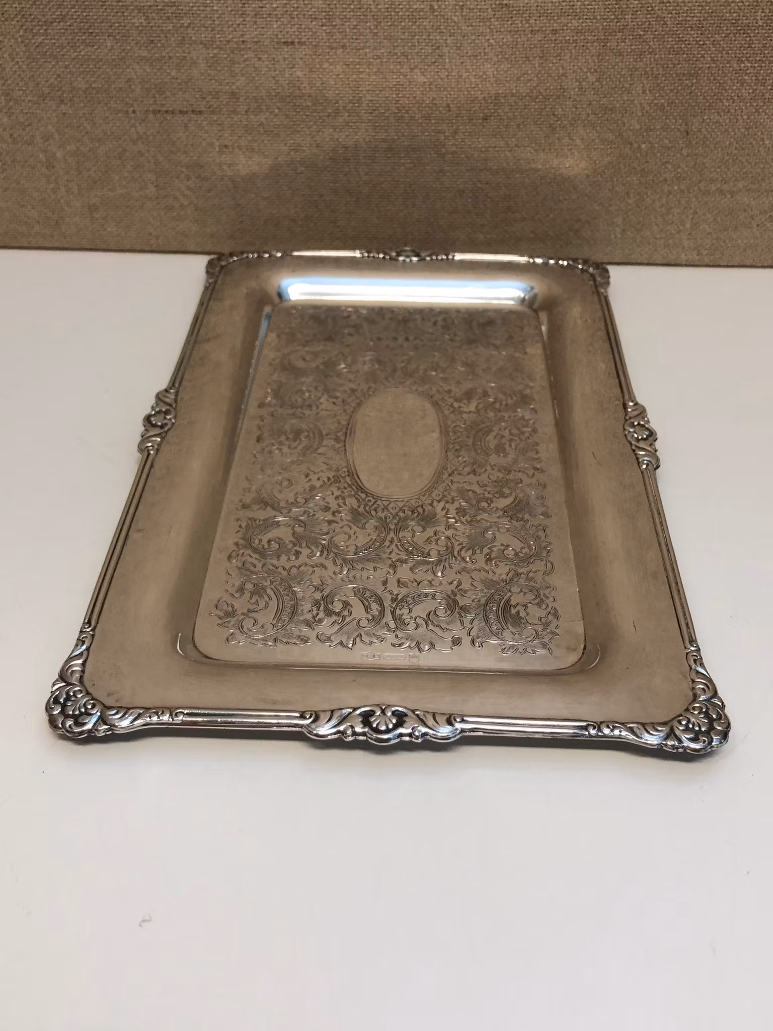 BRICKA, silver plate, 1900-talets andra hälft.