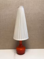 BORDSLAMPA, glas, 1960/70-tal.