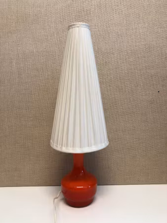 TABLE LAMP, glass, 1960s/70s.