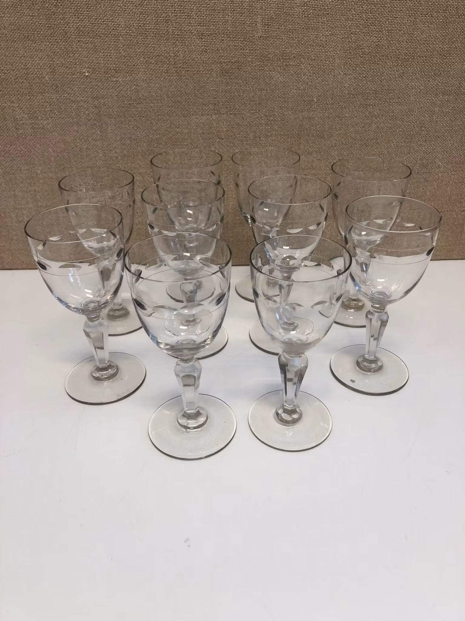 VITVINSGLAS 10 st. 1900-talets första hälft.
