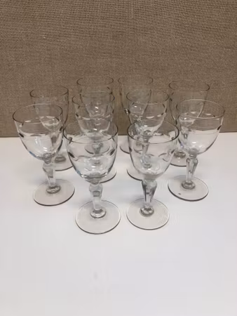 WHITE WINE GLASS 10 pcs. First half of the 20th century.