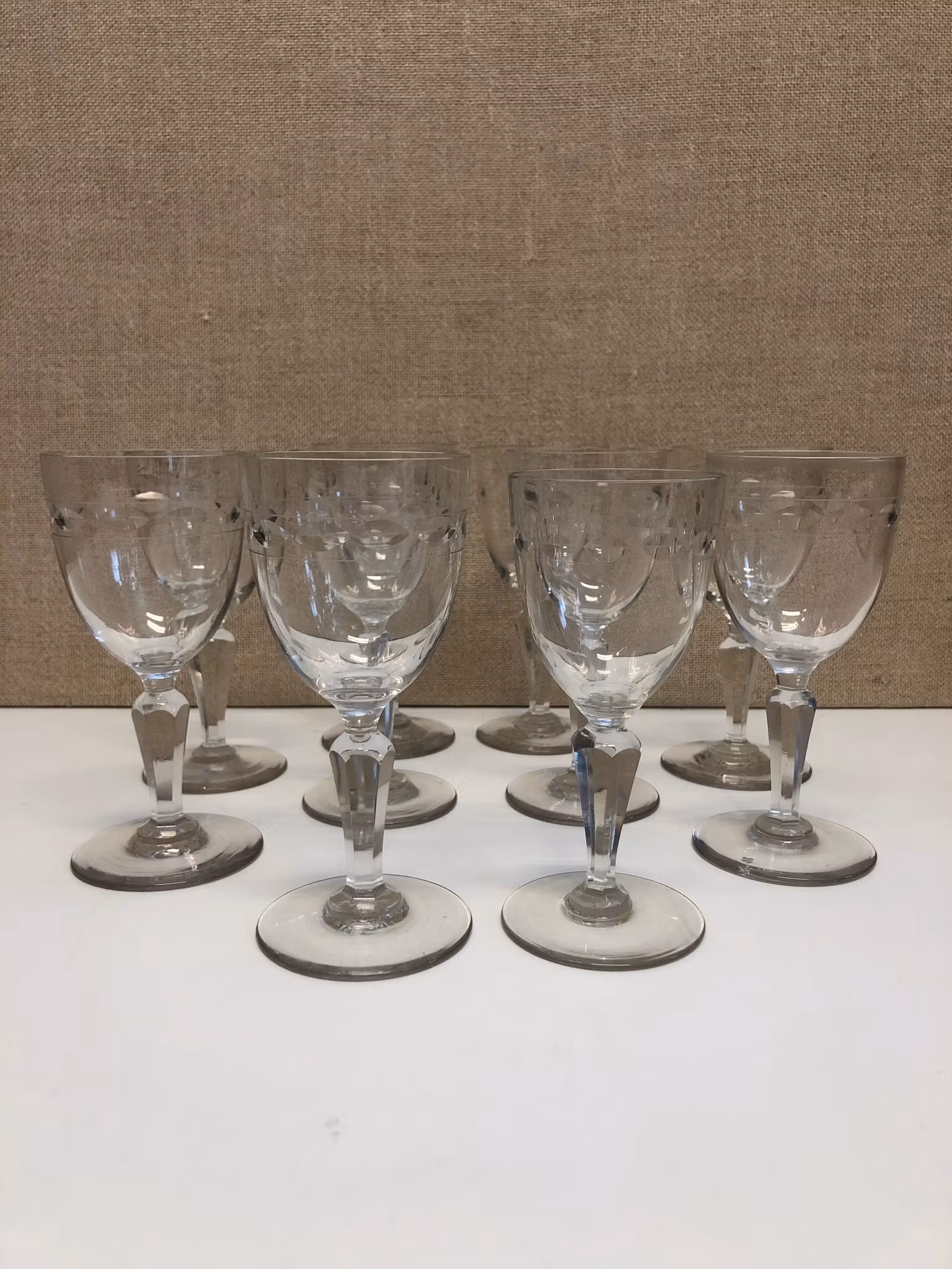 VITVINSGLAS 10 st. 1900-talets första hälft.