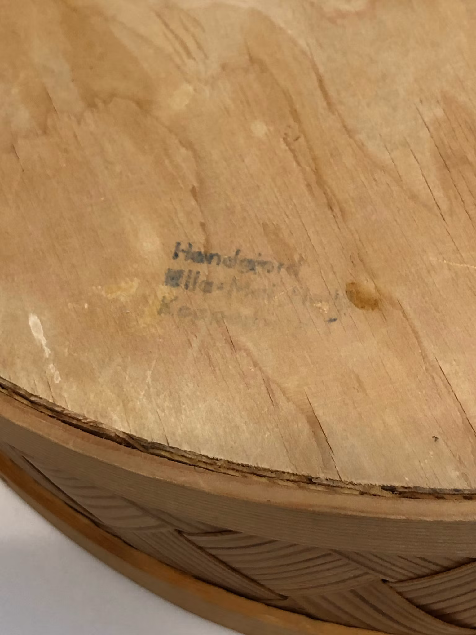 KORG/BRICKKORG, träspån, 1900-talets andra hälft.