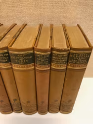 Writings 14 pcs. Albert Engström, half French binding with gold trim, year 1944