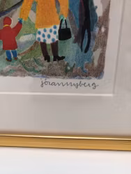 JÖRAN NYBERG. Skridskoåkare, litografi, signerad och numrerad 133/340