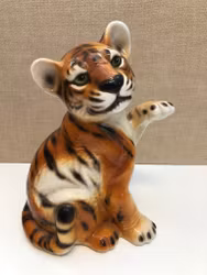 FIGURINE, porcelain, "tiger cub", second half of the 20th century.