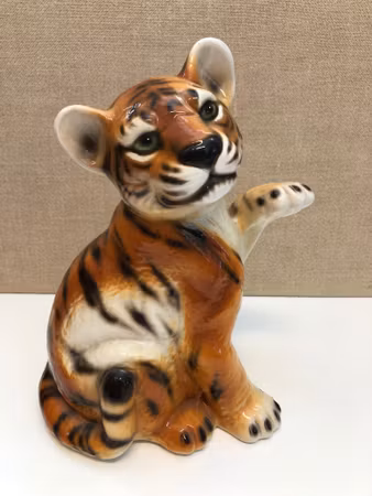FIGURINE, porcelain, "tiger cub", second half of the 20th century.
