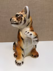 FIGURINE, porcelain, "tiger cub", second half of the 20th century.