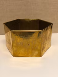 YTTERFODER 2 st. mässing, "Hexagon form", Stenwwreth Skälderviken AB, 1900-tal.