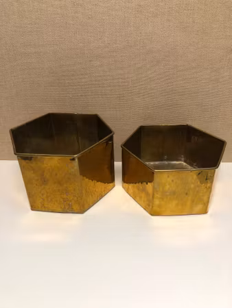 OUTER LINING 2 pcs. brass, "Hexagon shape", Stenwwreth Skälderviken AB, 20th century.