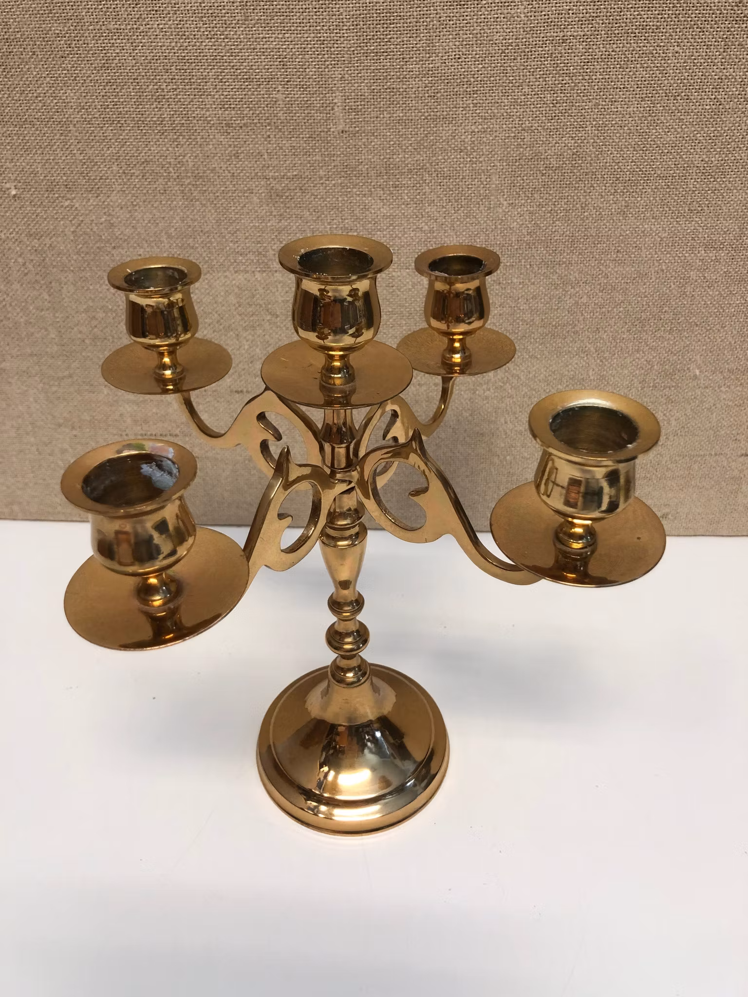 KANDELABER, mässing, Scandiamalm.