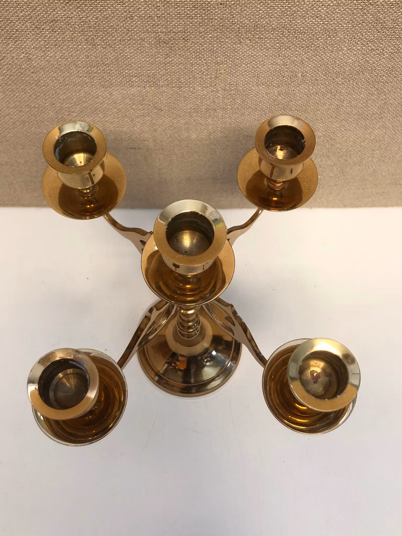 KANDELABER, mässing, Scandiamalm.