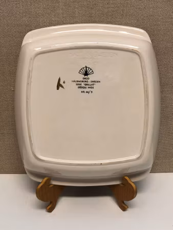 GEORG WIDE. Dish, porcelain, "Grilled", Deco Hälsingborg, Sweden.