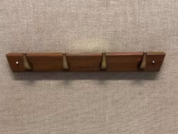 KLÄDHÄNGARE, teak/mässing, "Combino serie", Hafa, Sweden.