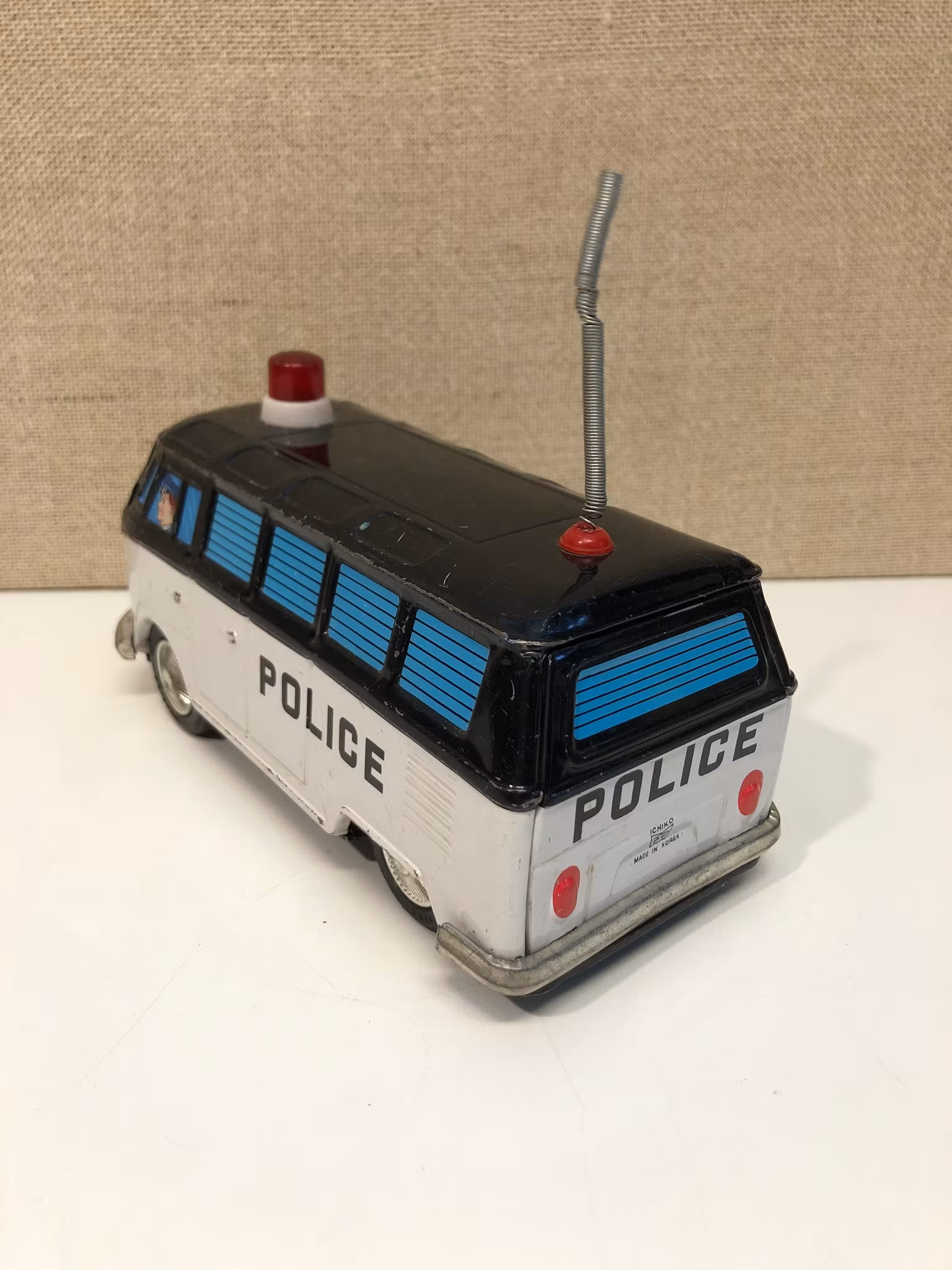 LEKSAKSBIL, plåt, Ichiko VW, Police Transporter, Korea, 1960/70-tal.
