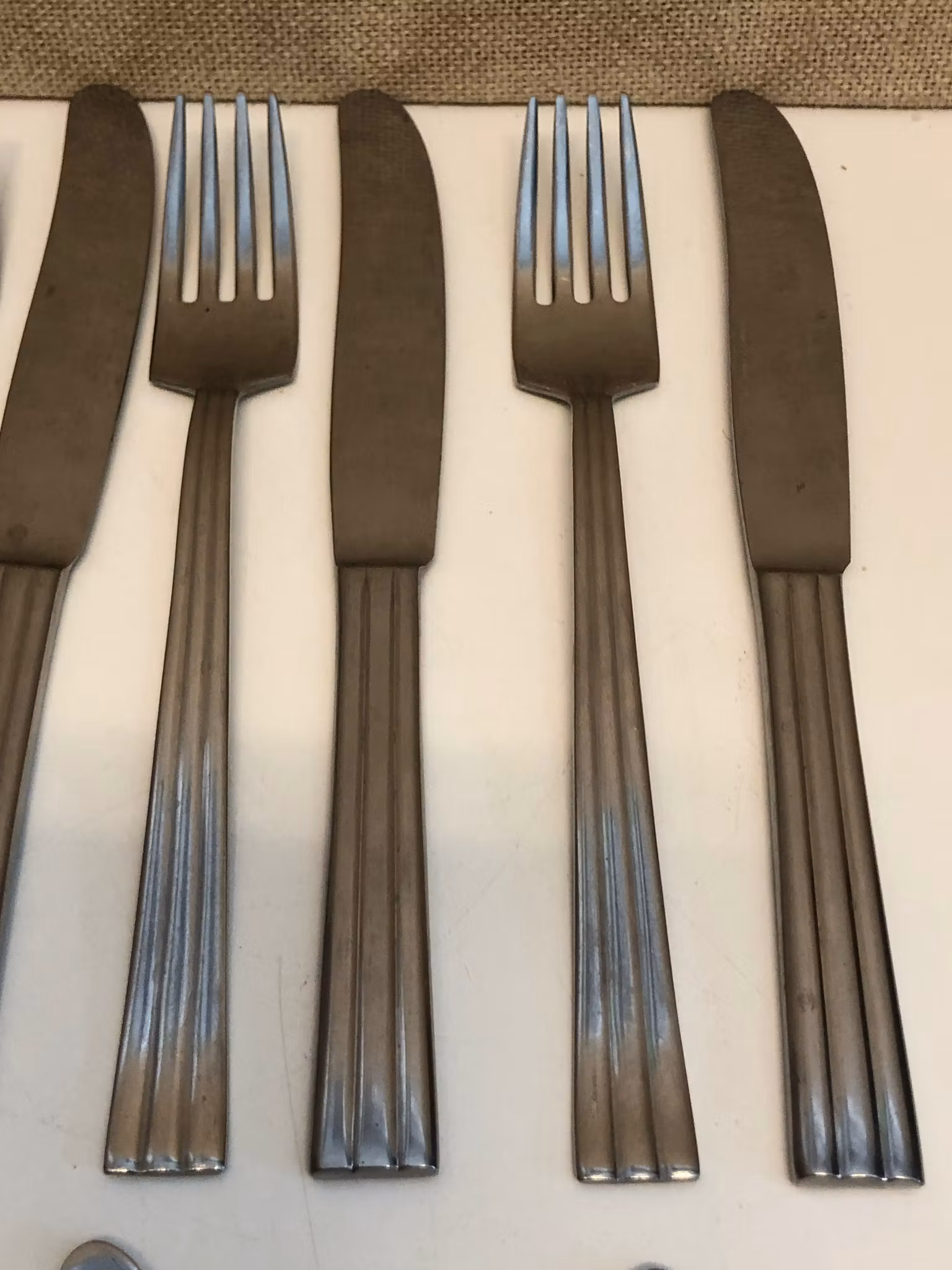 FOLKE AHRSTRÖM. Besticksuppsättning 29 delar, rostfritt stål, " Thebe", Gense, Sweden.