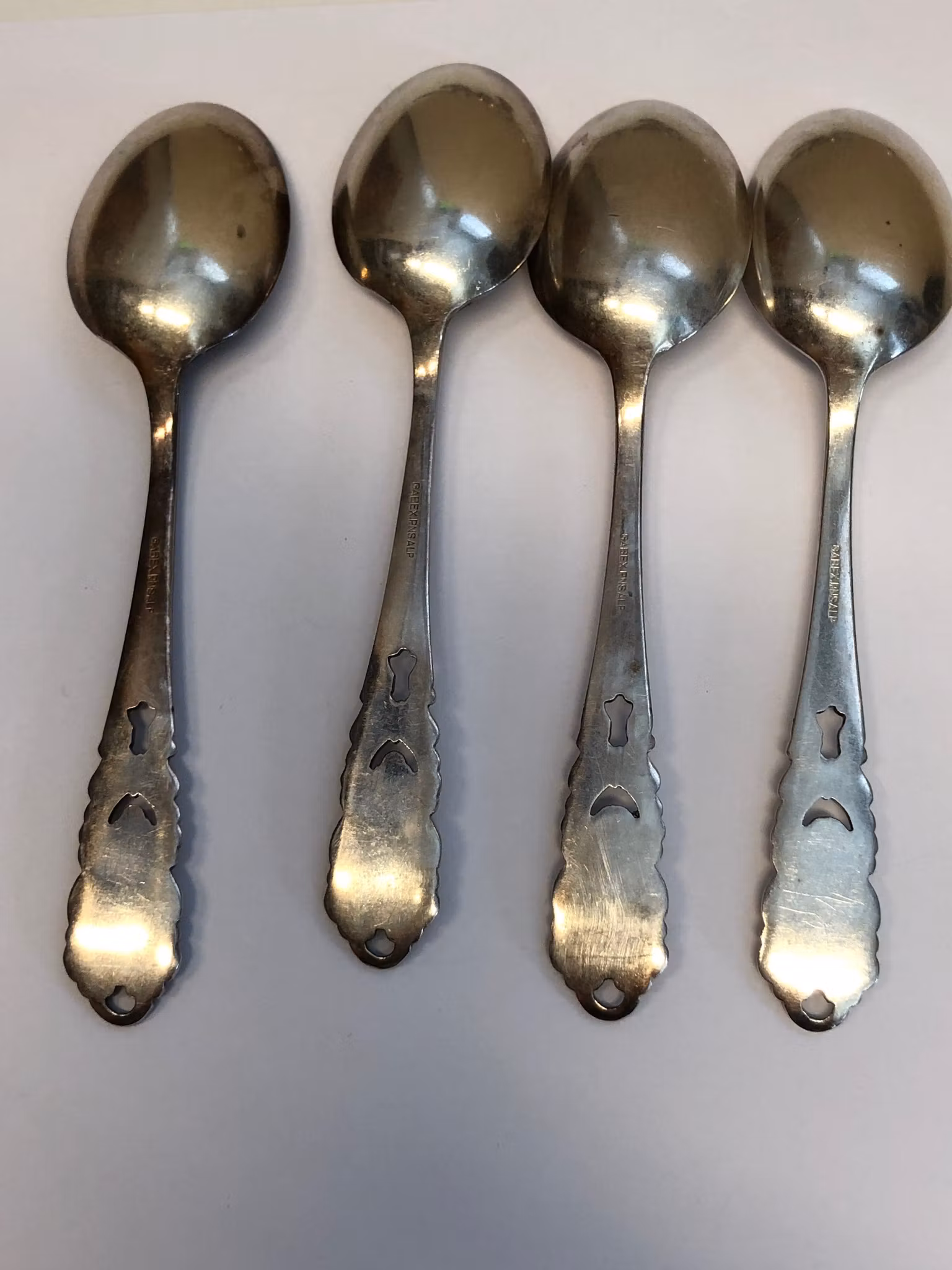 DESSERTSKEDAR 11 st. nysilver, Guldsmeds Aktiebolaget, 1900-tal.