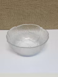 BOWL, glass, small, "The Leaf" Aspen, Luminarc, France.