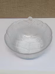 BOWL, glass, small, "The Leaf" Aspen, Luminarc, France.