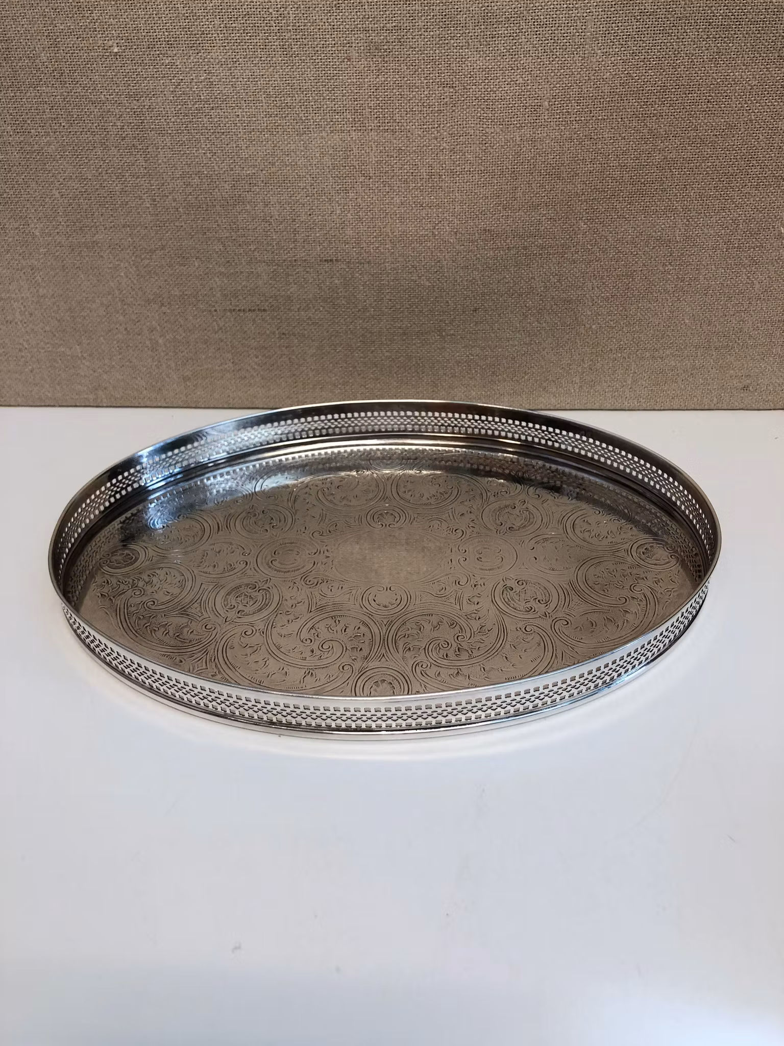 BRICKA, silver plate, 1900-talets andra hälft.