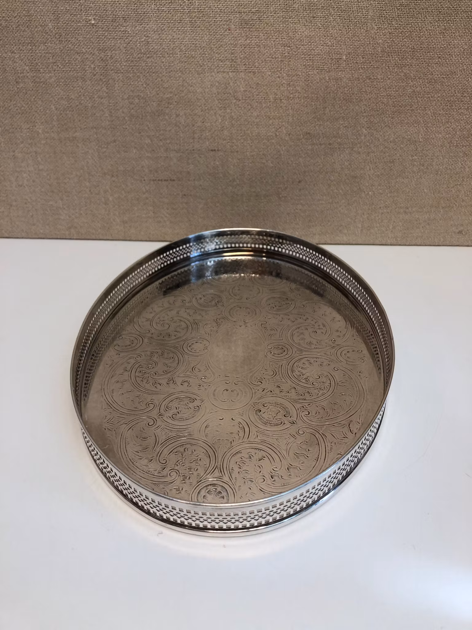 BRICKA, silver plate, 1900-talets andra hälft.