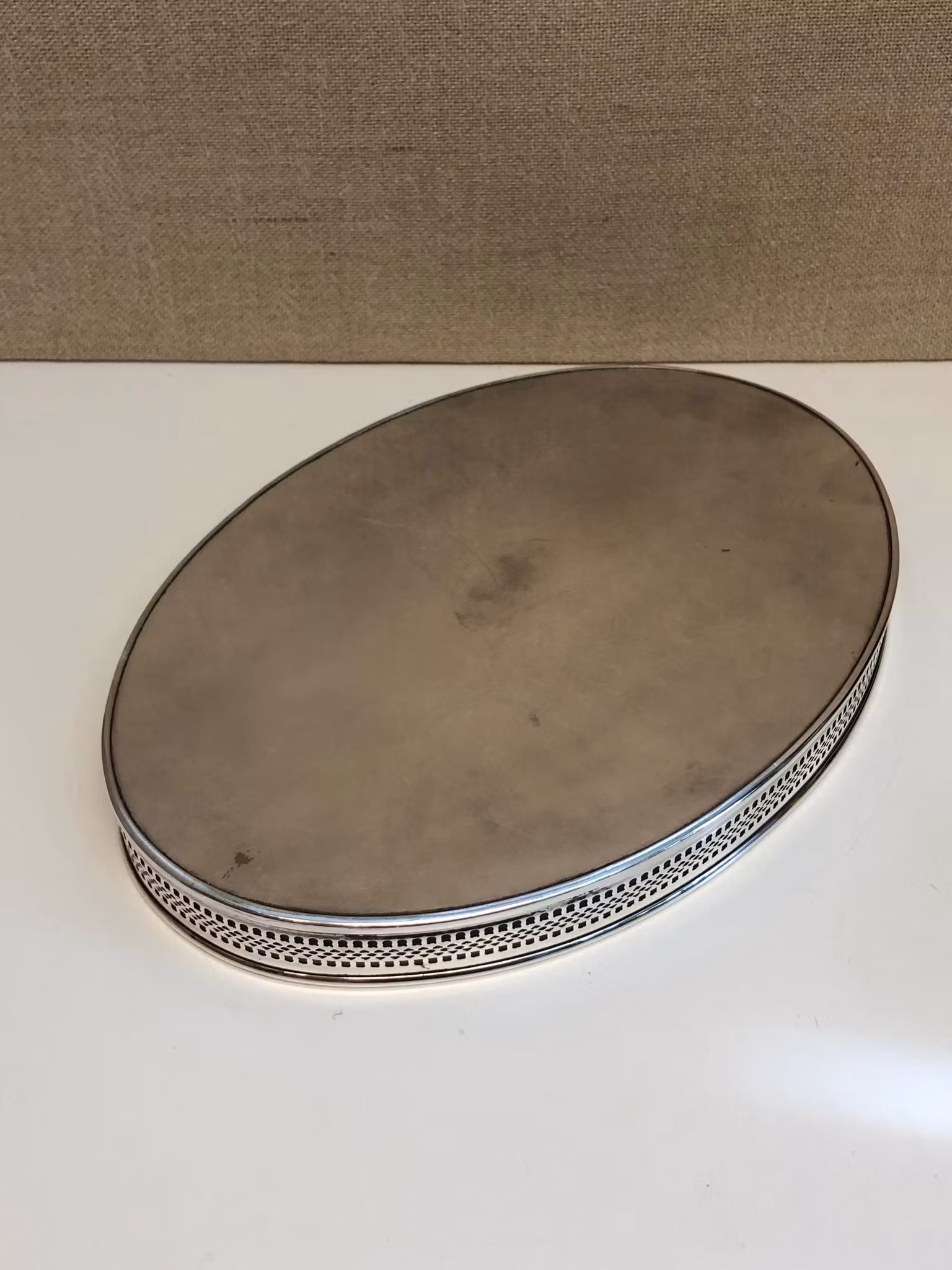 BRICKA, silver plate, 1900-talets andra hälft.