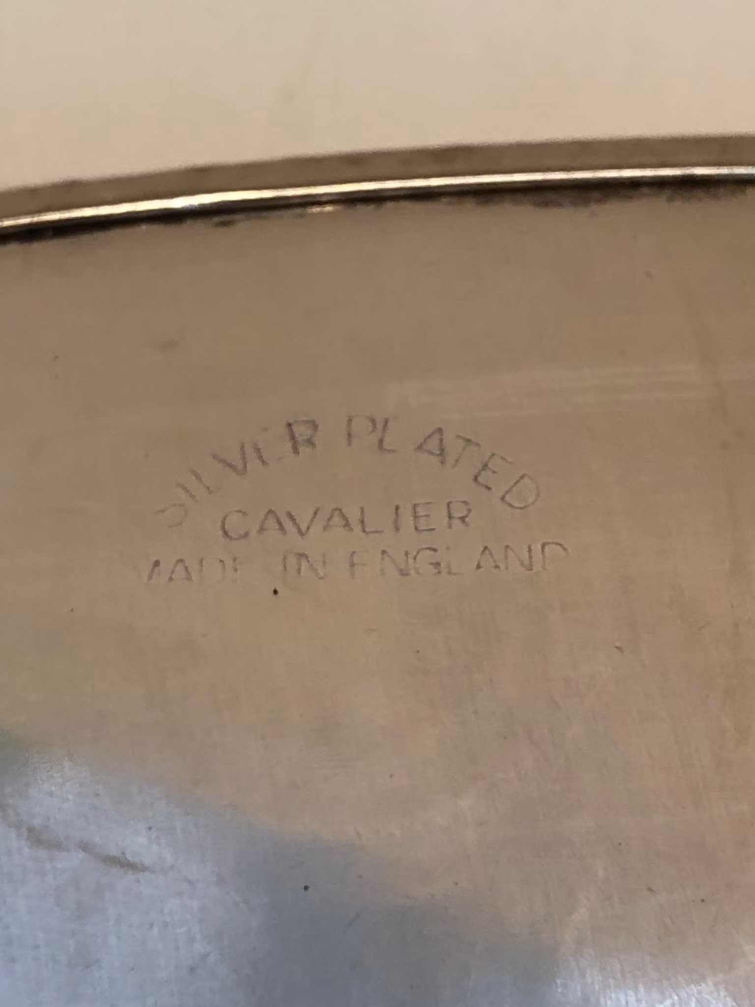 BRICKA, silver plate, 1900-talets andra hälft.