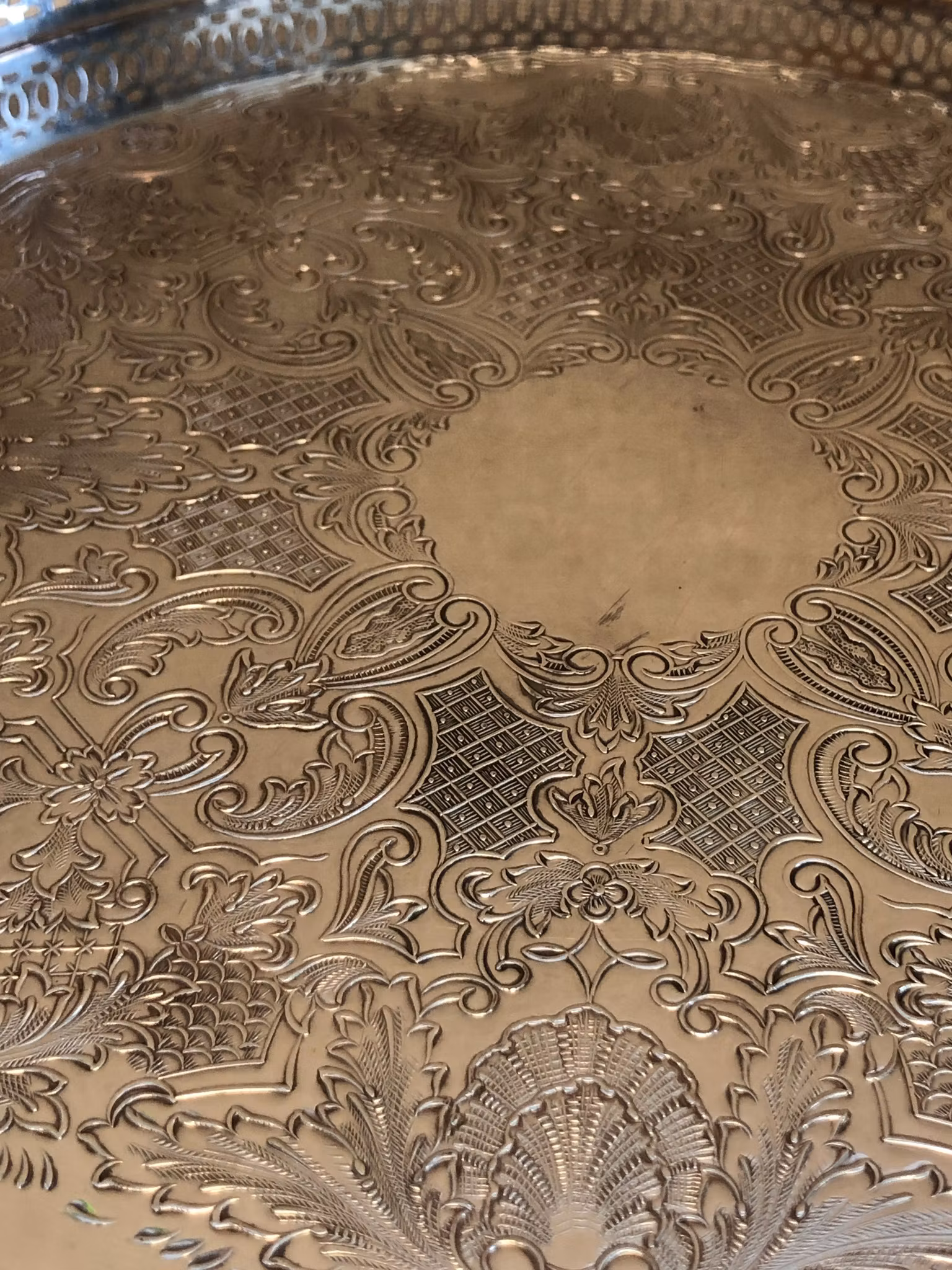 BRICKA, silver plated, Markströms, England, 1900-talets andra hälft.
