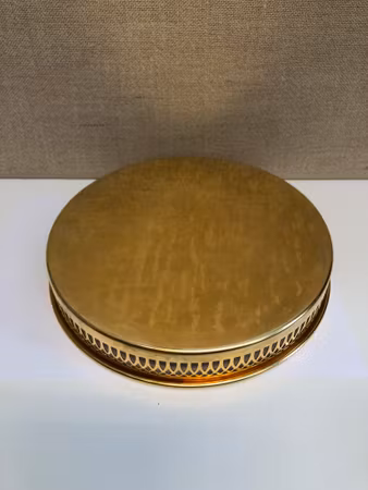 Tray, gilded metal, late 20th century.