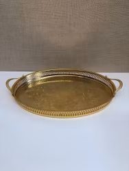 Bricka, förgylld metall, 1900-talets slut.