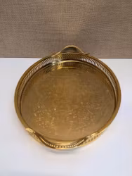 Bricka, förgylld metall, 1900-talets slut.