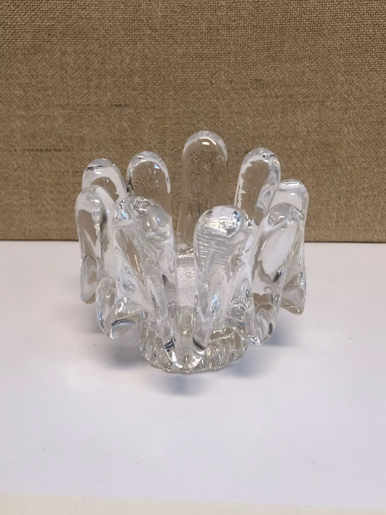 GÖRAN WÄRFF. Ljuslykta, glas, "Sunflower", Kosta.