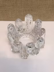 GÖRAN WÄRFF. Ljuslykta, glas, "Sunflower", Kosta.