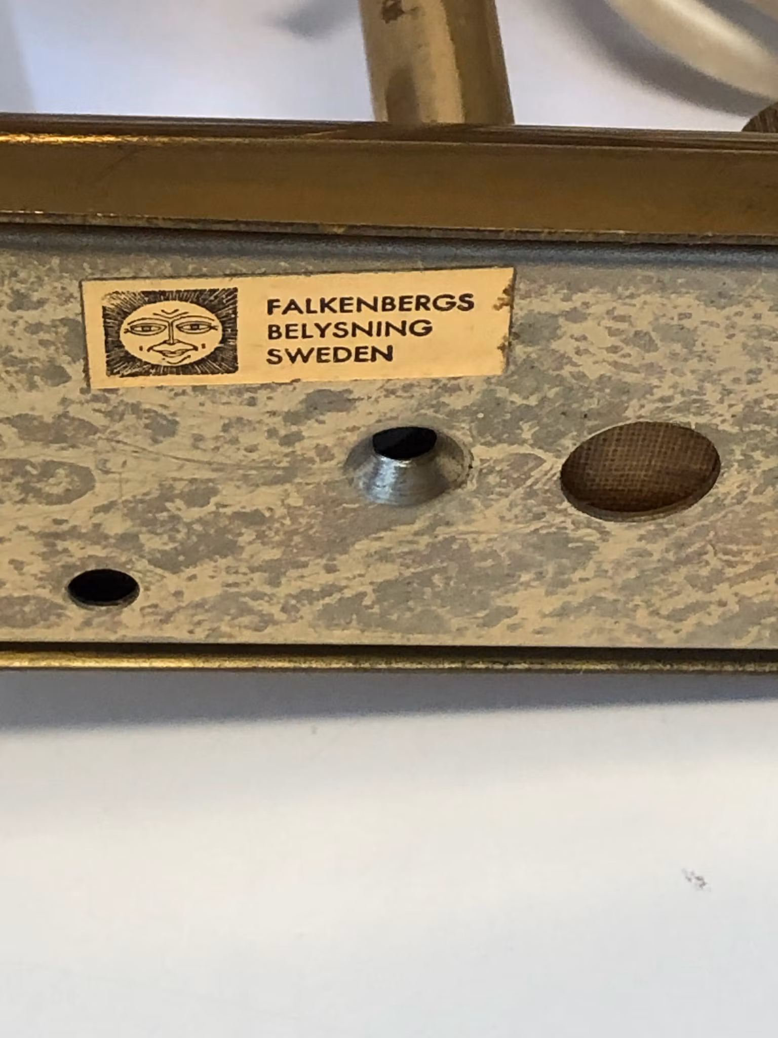 VÄGGLAMPOR, ett par 8233, mässing, Falkenbergs Belysning, Sweden, 1960/70-tal.