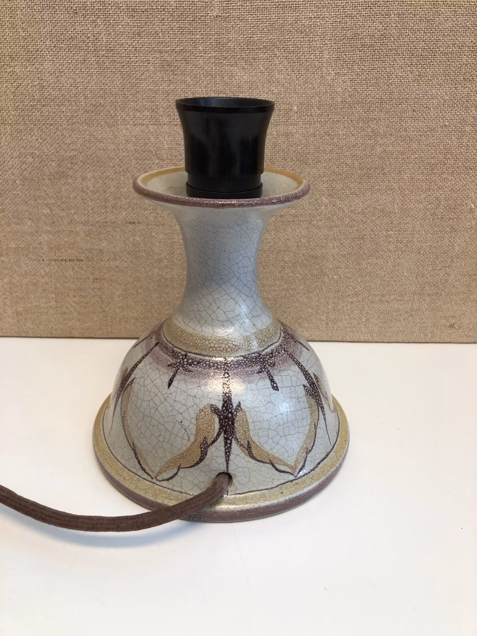 BORDSLAMPA, keramik, Bofajans, 1920/30-tal.