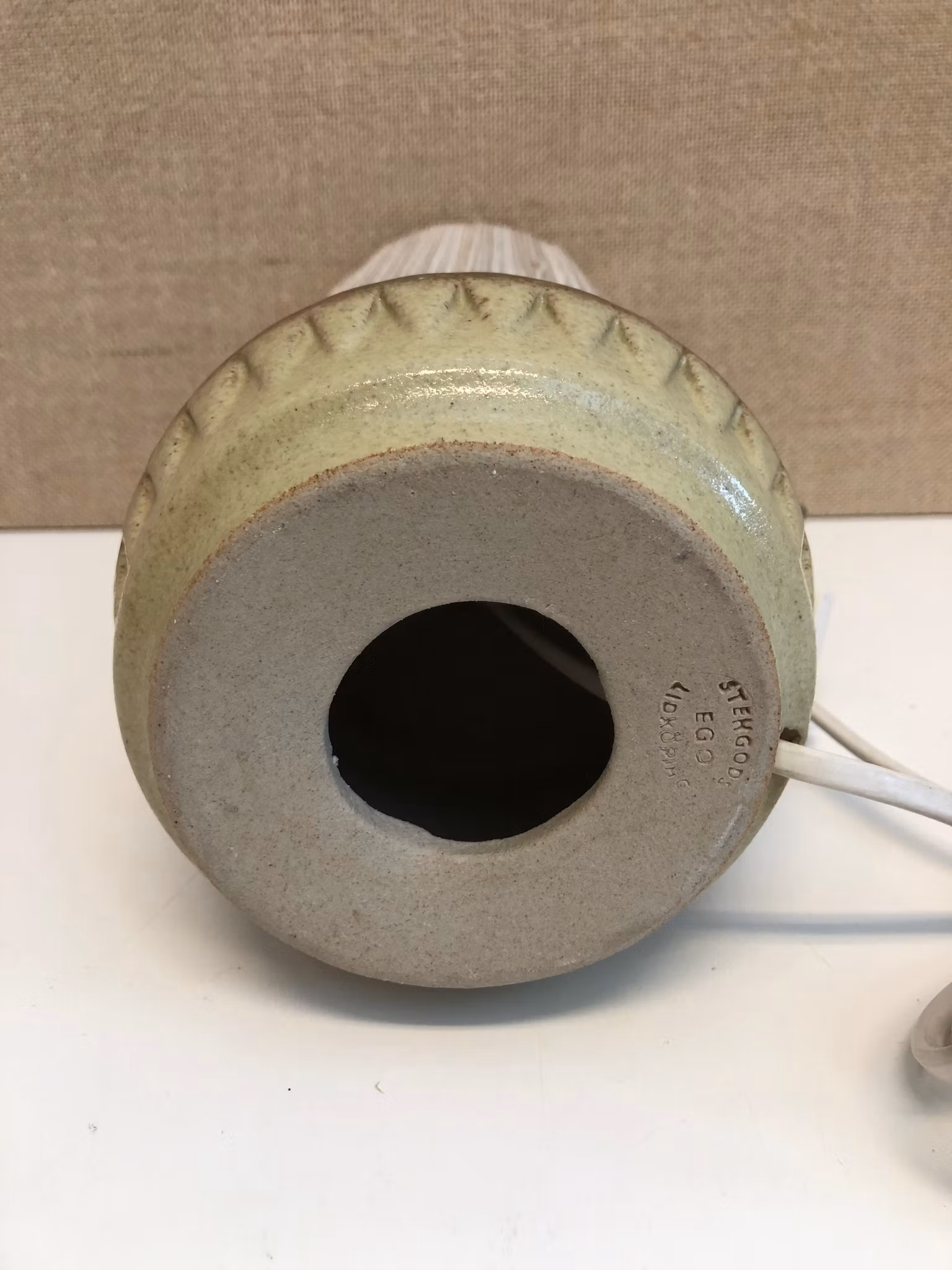 BORDSLAMPA, stengods, EGO, Lindköping.