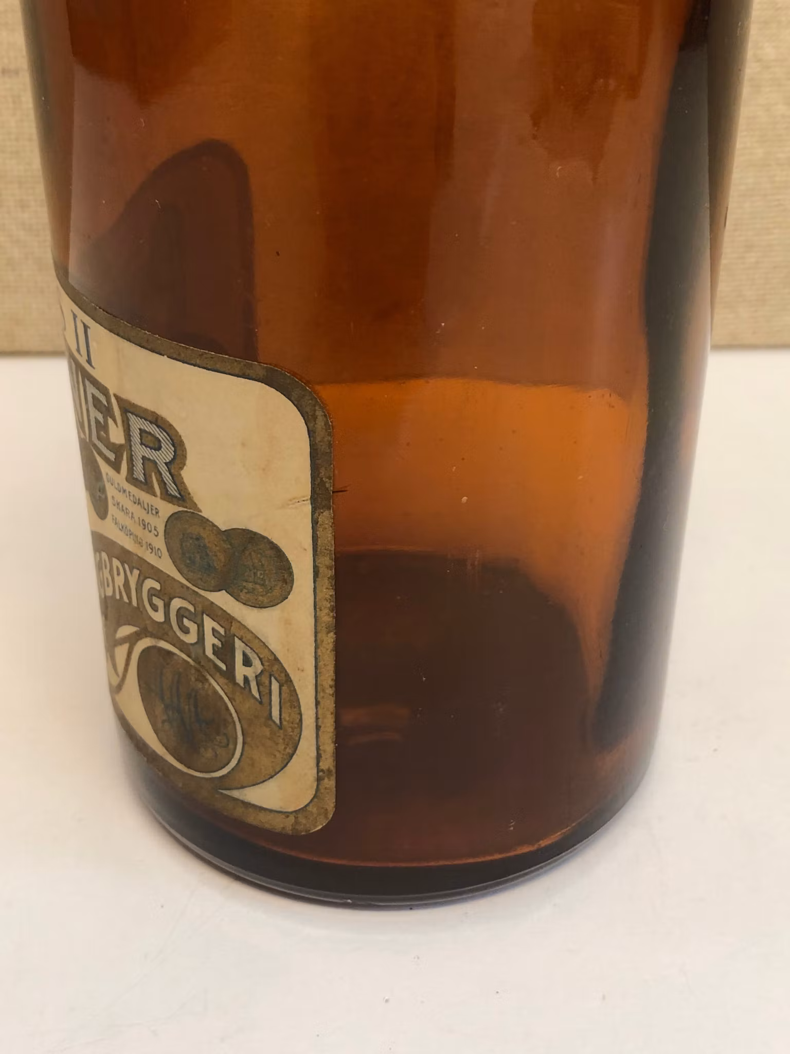 FLASKA, glas, Klass II, Pilsner, A.B. Axvalls Ångbryggeri, 1900-talets första hälft.