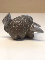 ESTER WALLIN. Figurin, keramik, "Tjur", signerad, Uppsala Ekeby.