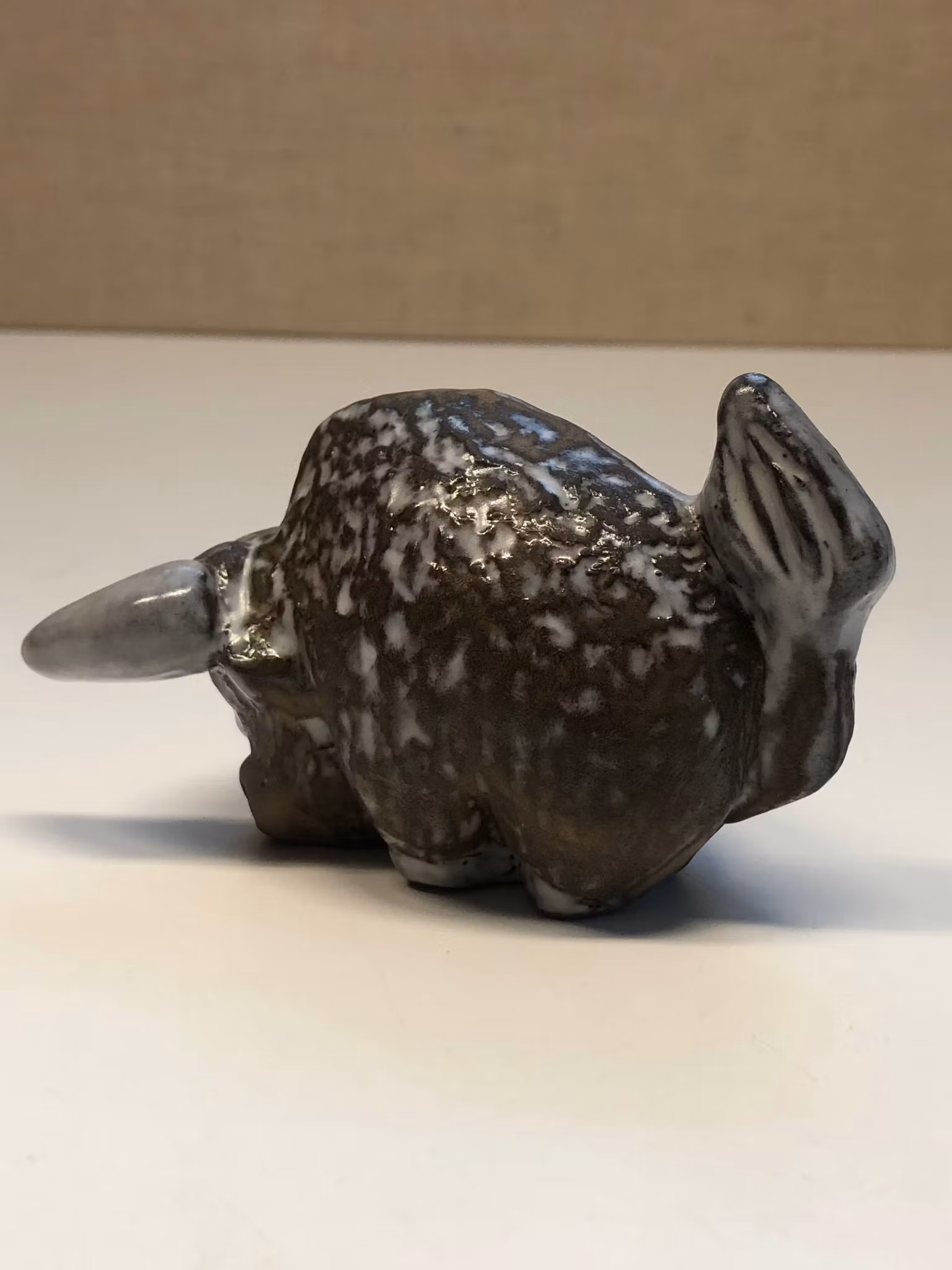 ESTER WALLIN. Figurin, keramik, "Tjur", signerad, Uppsala Ekeby.