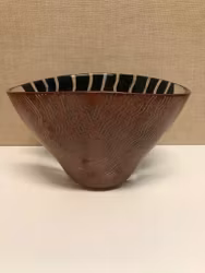 MONICA BACKSTRÖM. Bowl, hand-painted glass, "Tonga", signed, Kosta Boda.