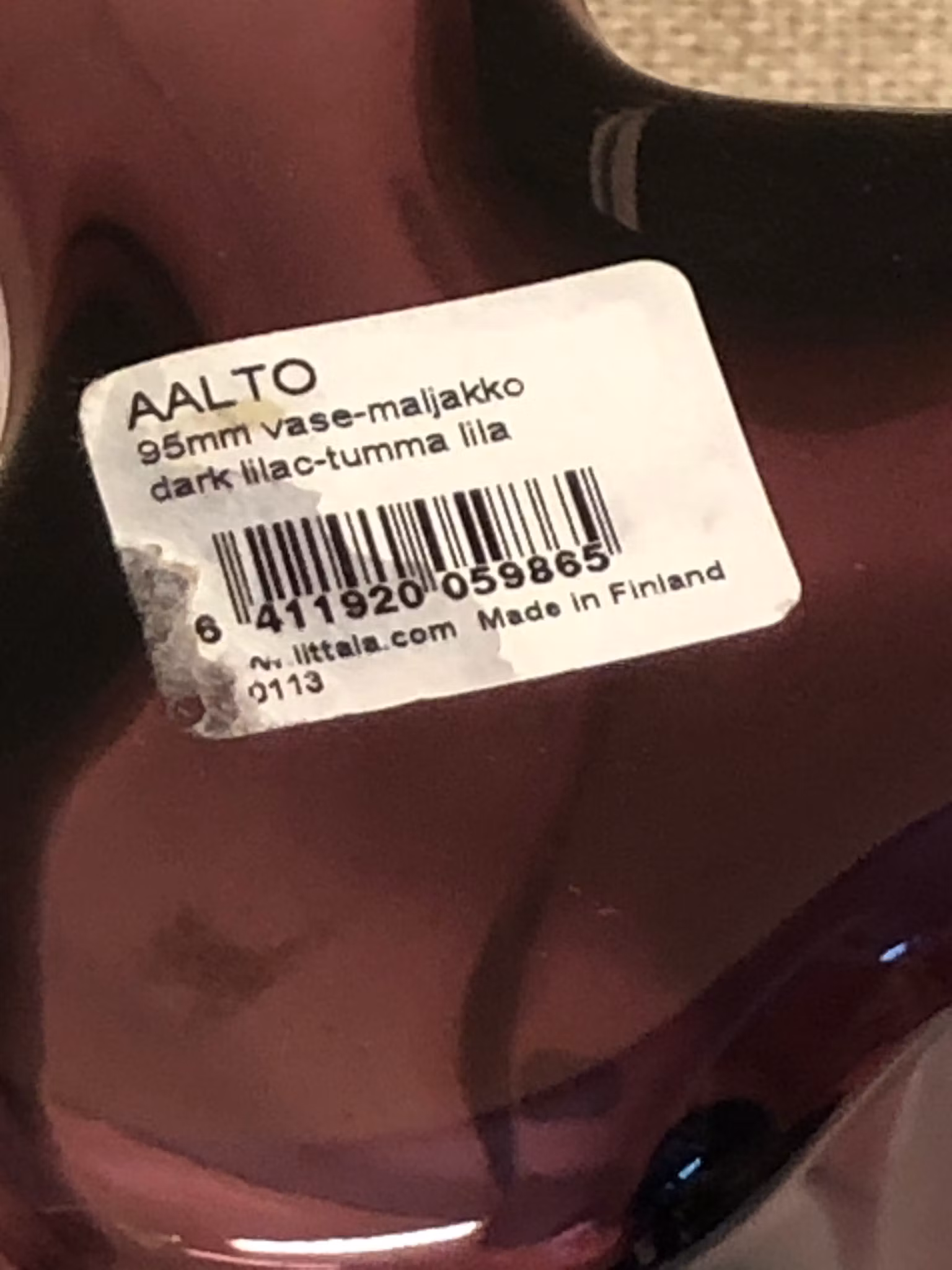 ALVAR AALTO. Vas, glas, Iittala, Finland.