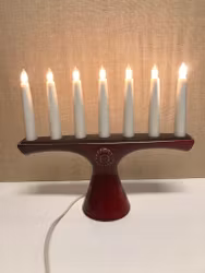 CARL-ARNE BREGER. Adventsljusstake, keramik, Luma 190, 1970-tal.